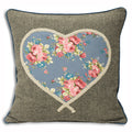 Denim - Front - Riva Home Sweet Cottage Heart Cushion Cover