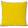 Yellow-Grey - Front - Riva Home Velvet Pompom Cushion Cover