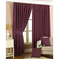 Plum - Front - Riva Home Willow Pencil Pleat Curtains