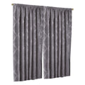 Silver - Front - Riva Home Winchester Pencil Pleat Curtains