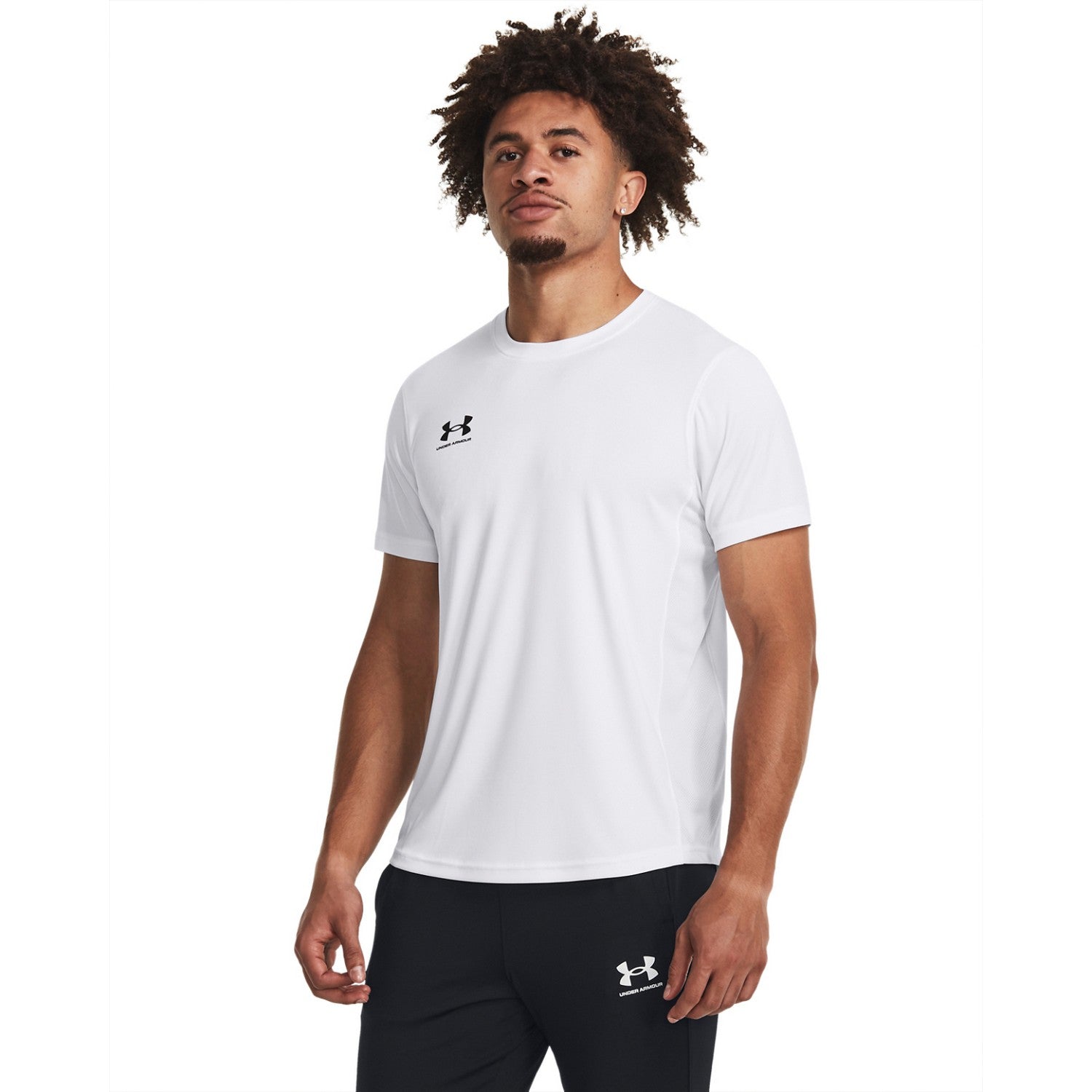 White-Black - Side - Under Armour Mens Challenger Training T-Shirt