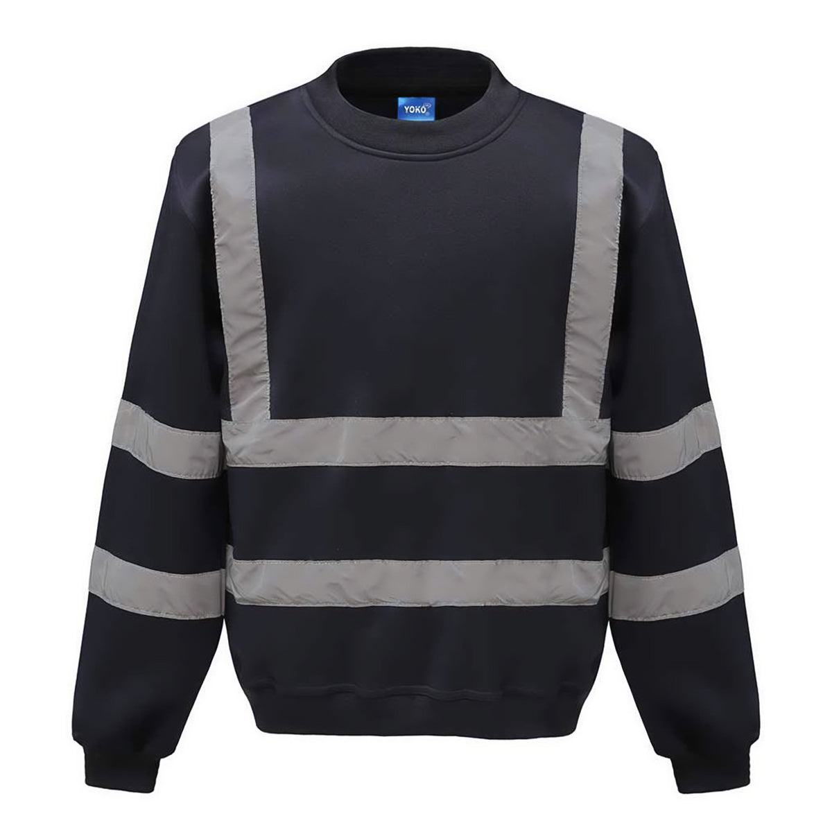 Navy - Front - Yoko Unisex Adult Hi-Vis Sweatshirt