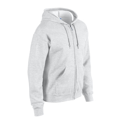 Ash - Side - Gildan Mens Heavy Blend Hooded Sweatshirt