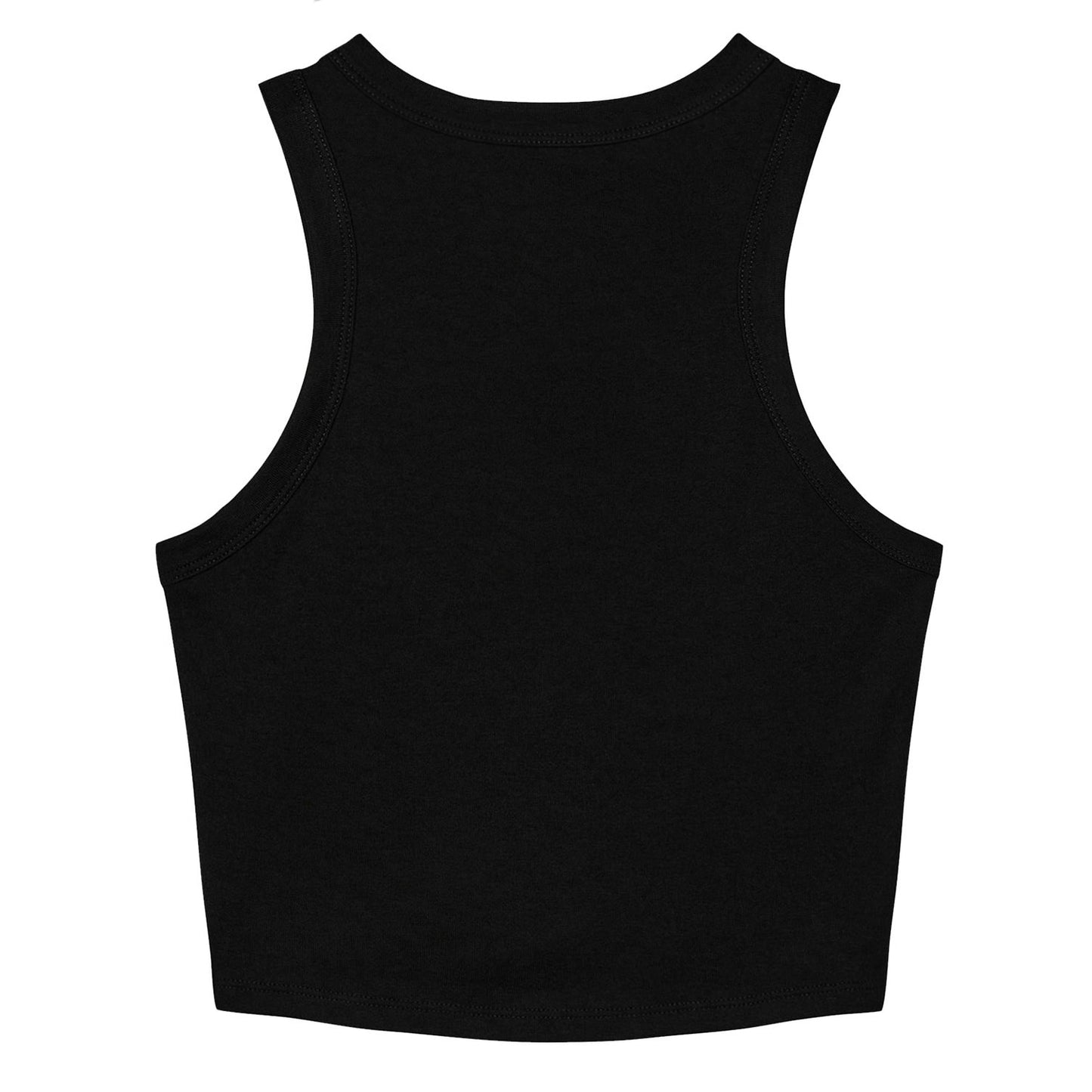 Solid Black - Back - Bella + Canvas Womens-Ladies Micro-Rib Racer Tank Top