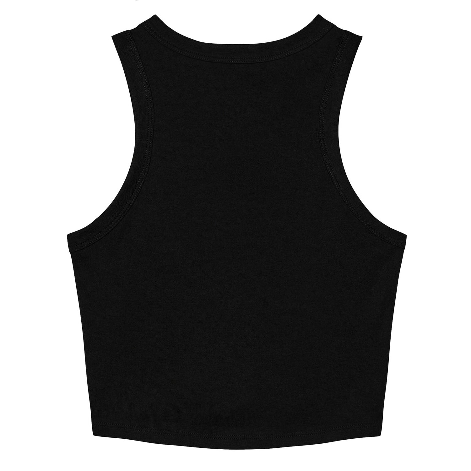 Solid Black - Back - Bella + Canvas Womens-Ladies Micro-Rib Racer Tank Top