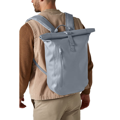 Blue Grey - Back - Quadra Roll Top Waterproof 14L Backpack