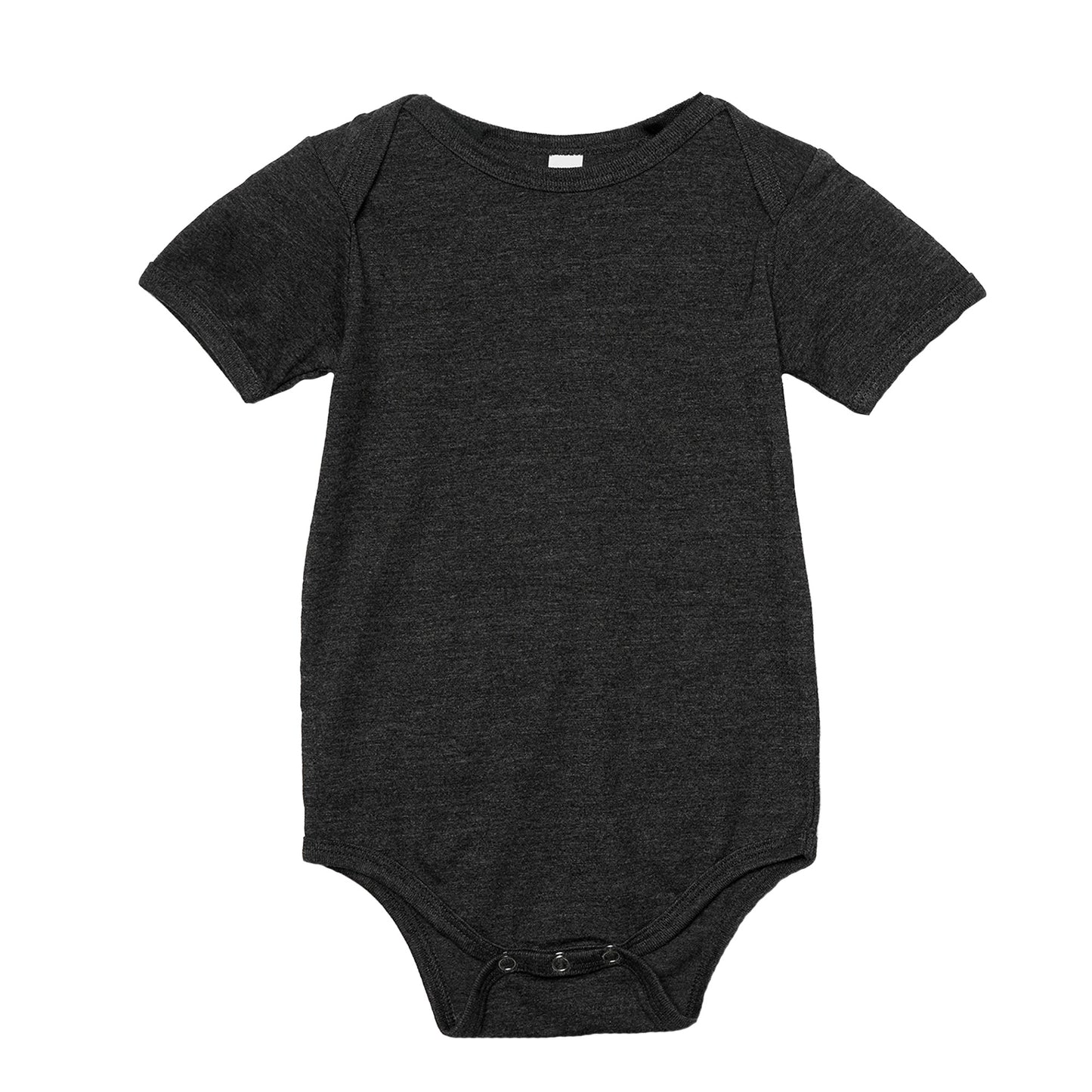 Dark Grey - Front - Bella + Canvas Baby Heather Jersey Short-Sleeved Onesie