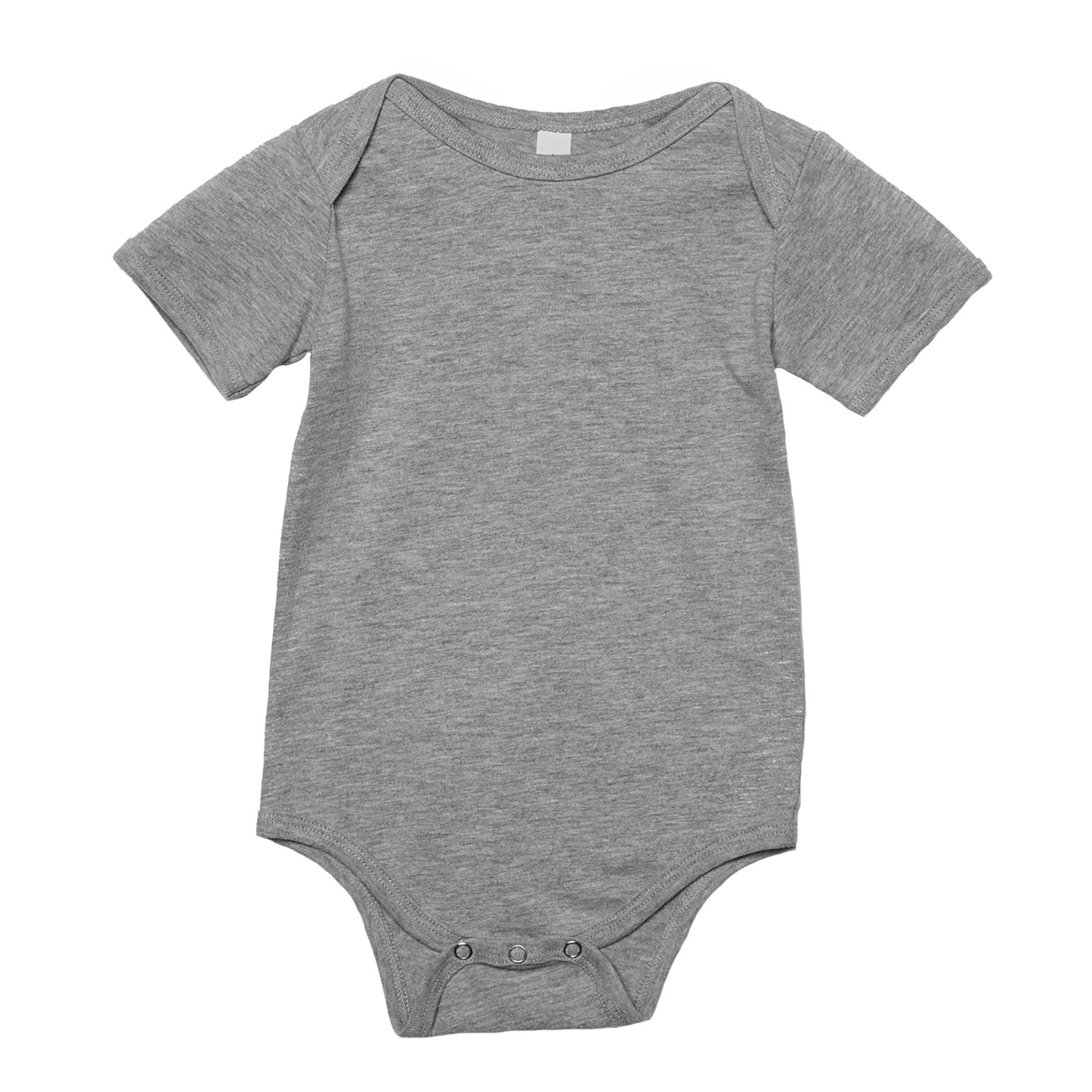 Athletic Grey - Front - Bella + Canvas Baby Heather Jersey Short-Sleeved Onesie