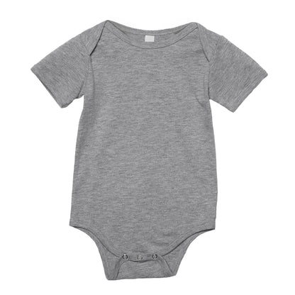 Athletic Grey - Front - Bella + Canvas Baby Heather Jersey Short-Sleeved Onesie