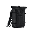 Black - Front - Quadra Roll Top Waterproof Backpack