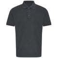 Solid Grey - Front - PRO RTX Mens Pro Moisture Wicking Polo Shirt