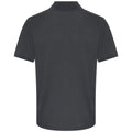 Solid Grey - Back - PRO RTX Mens Pro Moisture Wicking Polo Shirt