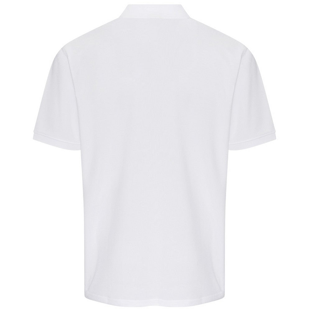 White - Back - PRO RTX Mens Pro Moisture Wicking Polo Shirt