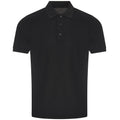 Black - Front - PRO RTX Mens Pro Moisture Wicking Polo Shirt