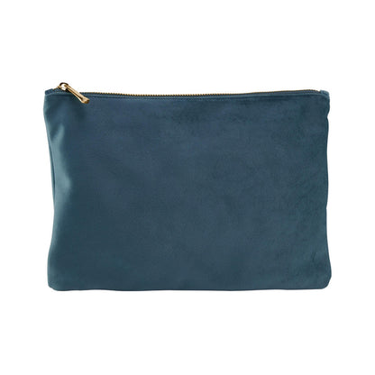 Blue Topaz - Front - Bagbase Velvet Cosmetic Case