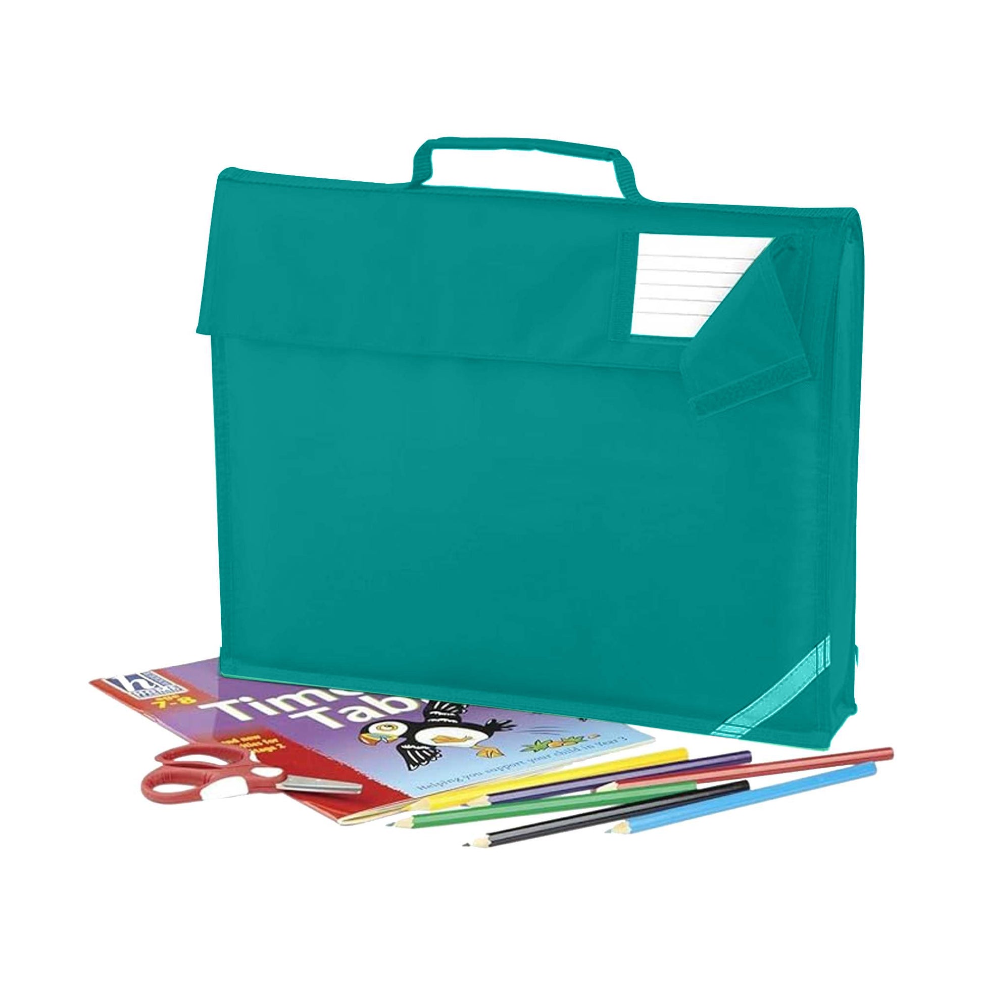 Emerald - Back - Quadra Reflective Tape Book Bag