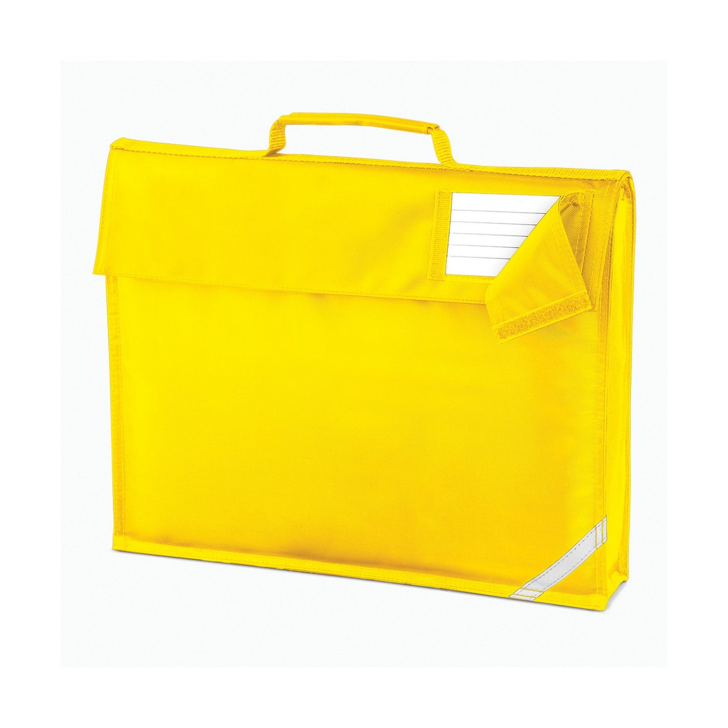 Yellow - Front - Quadra Reflective Tape Book Bag