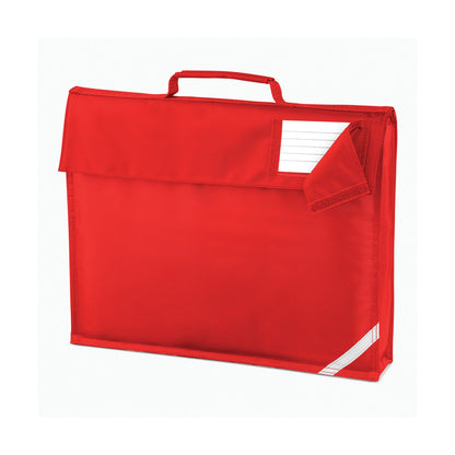 Bright Red - Front - Quadra Reflective Tape Book Bag