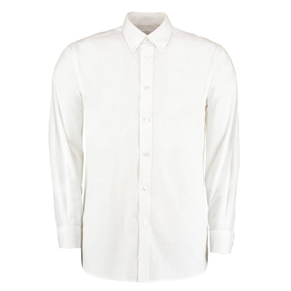 White - Front - Kustom Kit Mens Workforce Long-Sleeved Shirt