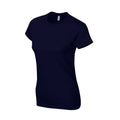 Navy - Side - Gildan Womens-Ladies Softstyle Ringspun Cotton T-Shirt