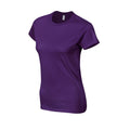 Purple - Side - Gildan Womens-Ladies Softstyle Ringspun Cotton T-Shirt