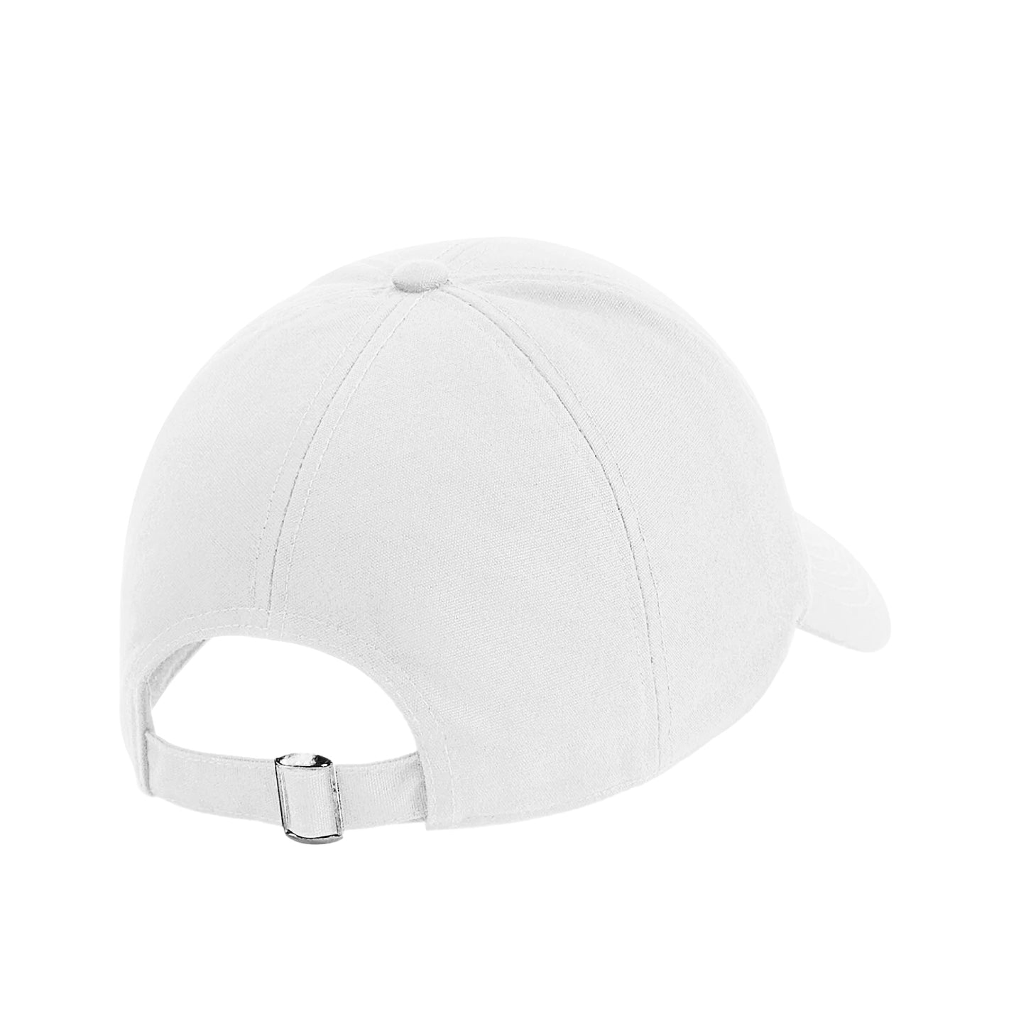 White - Back - Beechfield Classic Organic Cotton 6 Panel Baseball Cap
