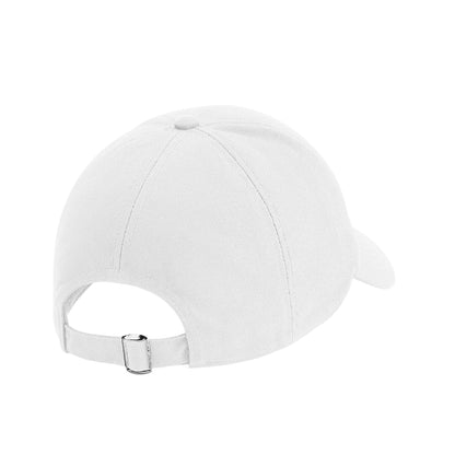 White - Back - Beechfield Classic Organic Cotton 6 Panel Baseball Cap
