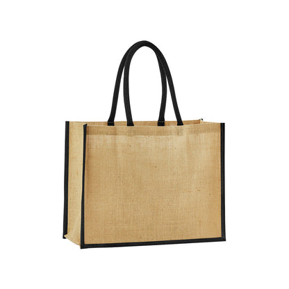 Natural - Front - Westford Mill Classic Starched Jute Tote Bag