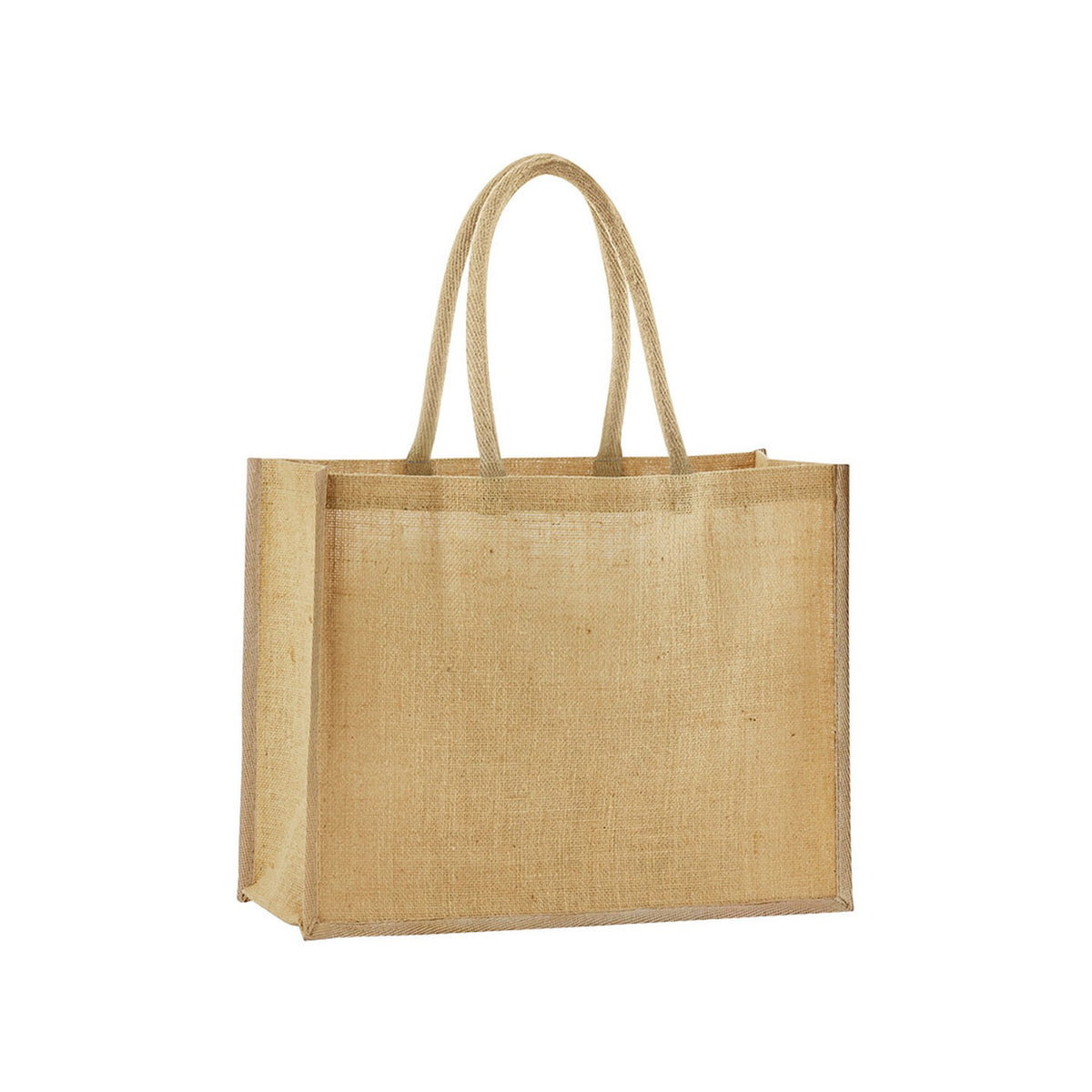 Natural - Front - Westford Mill Classic Starched Jute Tote Bag