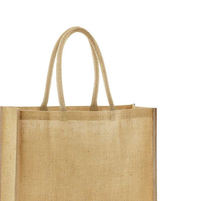 Natural - Back - Westford Mill Classic Starched Jute Tote Bag
