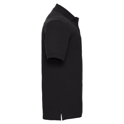 Black - Side - Russell Mens Classic Cotton Pique Polo Shirt