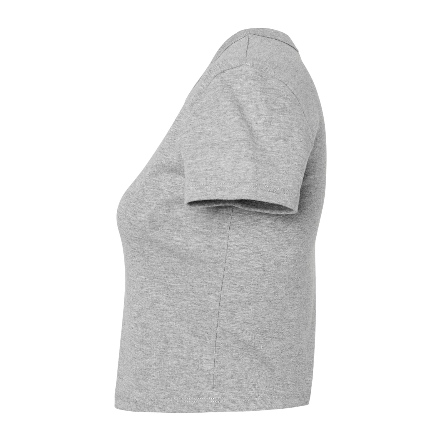 Athletic Grey - Back - Bella + Canvas Womens-Ladies Heather Micro-Rib Crop Top