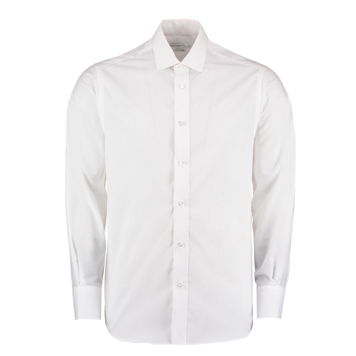 White - Front - Kustom Kit Mens Business Tailored Long-Sleeved Shirt