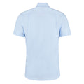 Light Blue - Back - Kustom Kit Mens Premium Corporate Non-Iron Short-Sleeved Shirt