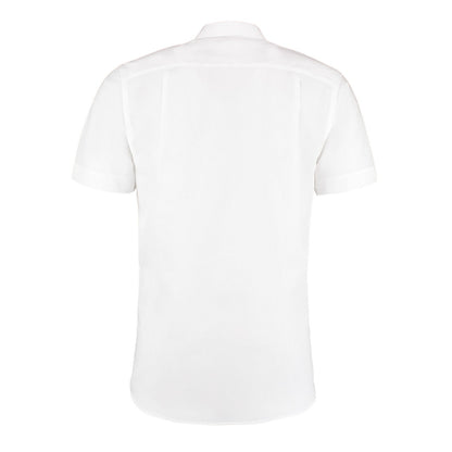 White - Back - Kustom Kit Mens Premium Corporate Non-Iron Short-Sleeved Shirt