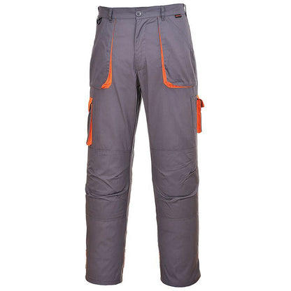 Black - Front - Portwest Mens Contrast Workwear Trousers (TX11) - Pants