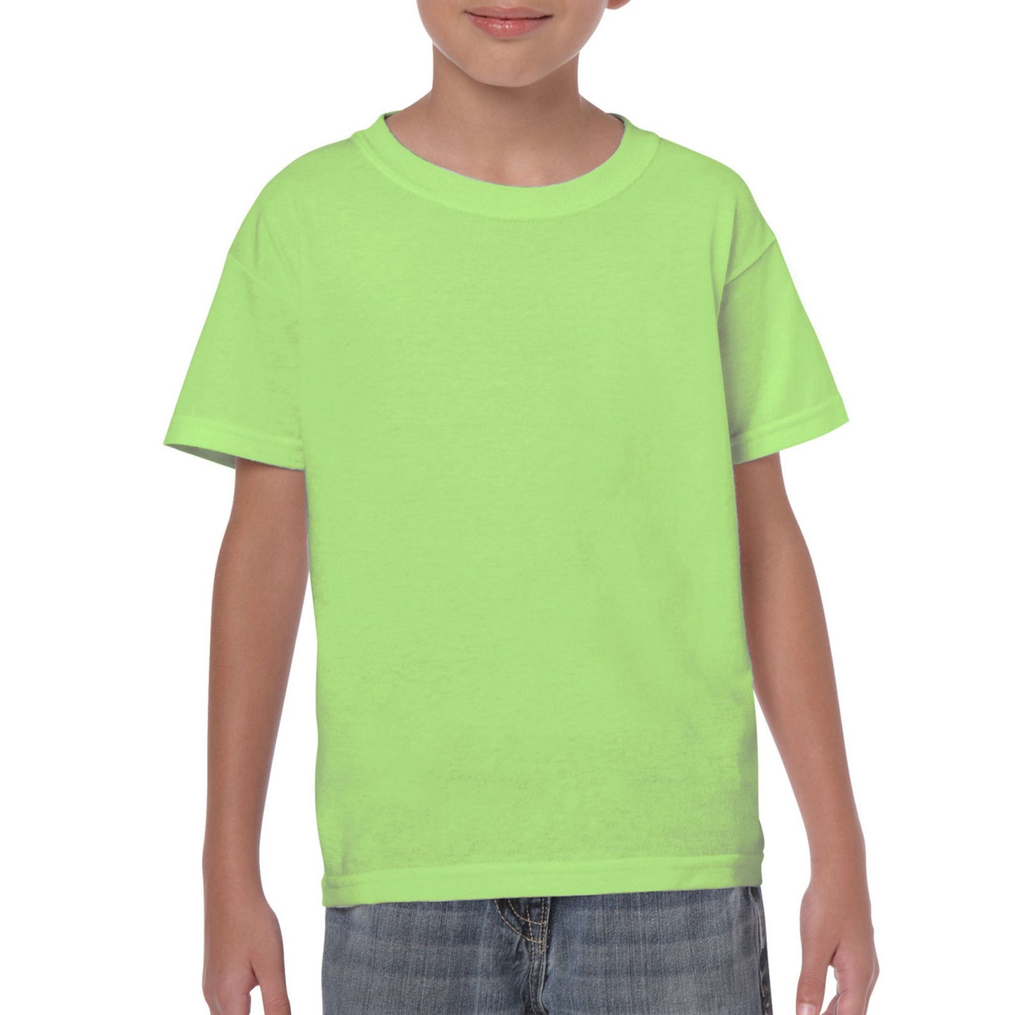 Mint Green - Front - Gildan Childrens-Kids Heavy Cotton T-Shirt