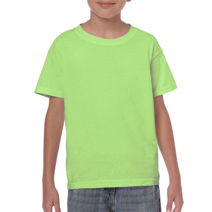 Mint Green - Front - Gildan Childrens-Kids Heavy Cotton T-Shirt