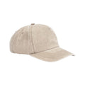 Stone - Front - Beechfield Vintage Washed 5 Panel Relaxed Fit Baseball Cap