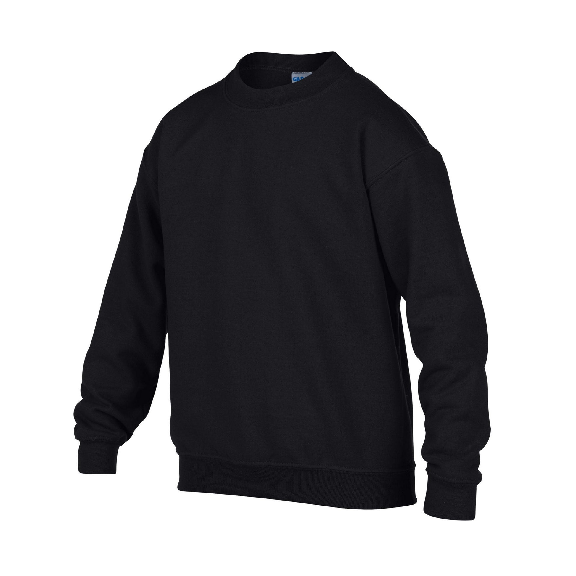 Black - Side - Gildan Childrens-Kids Heavy Blend Crew Neck Sweatshirt