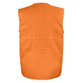 Orange - Back - WORK-GUARD by Result Unisex Adult Adventure Safari Waistcoat