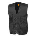 Black - Front - WORK-GUARD by Result Unisex Adult Adventure Safari Waistcoat