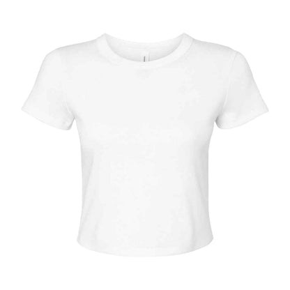 Solid White - Front - Bella + Canvas Womens-Ladies Crop Top