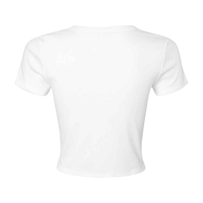 Solid White - Back - Bella + Canvas Womens-Ladies Crop Top