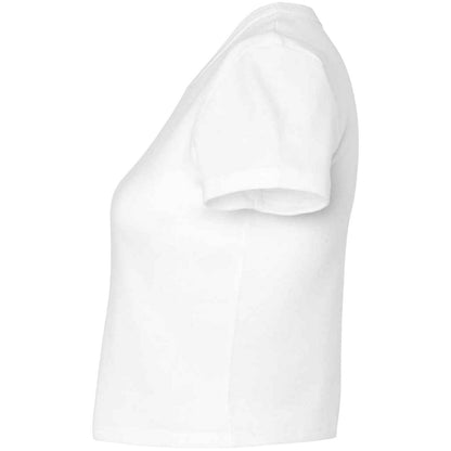 Solid White - Side - Bella + Canvas Womens-Ladies Crop Top