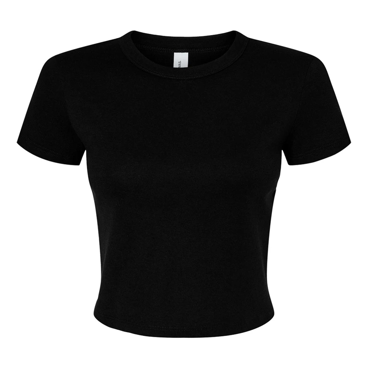 Solid Black Blend - Front - Bella + Canvas Womens-Ladies Crop Top