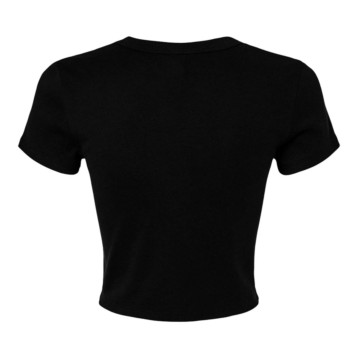 Solid Black Blend - Back - Bella + Canvas Womens-Ladies Crop Top