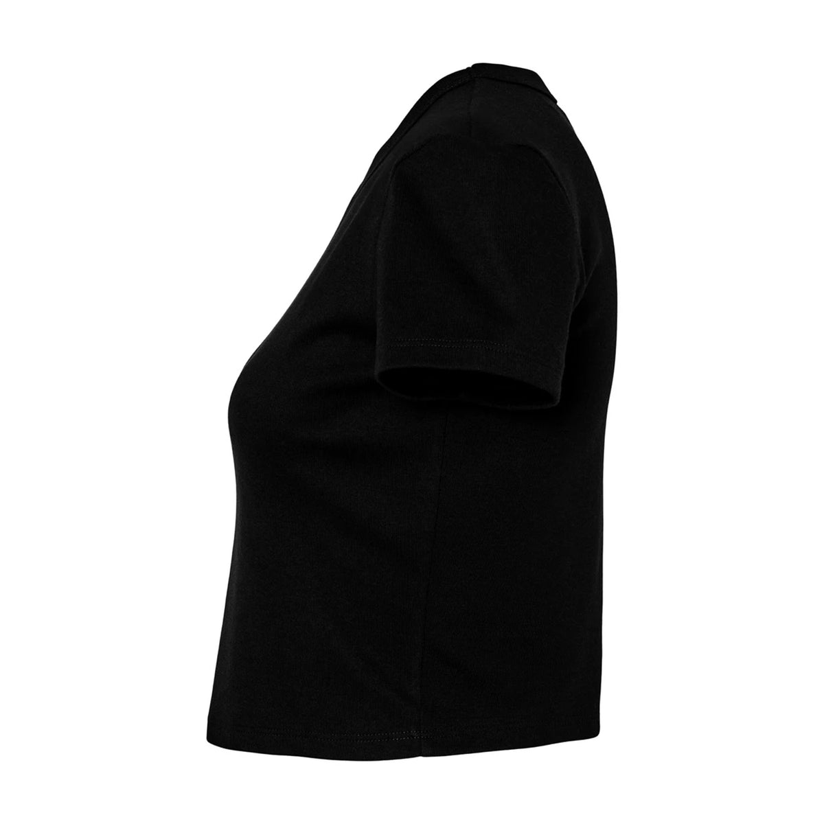 Solid Black Blend - Side - Bella + Canvas Womens-Ladies Crop Top