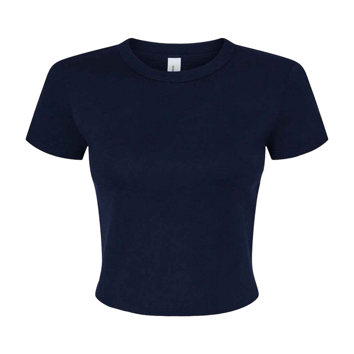 Solid Navy Blend - Front - Bella + Canvas Womens-Ladies Crop Top