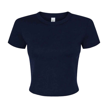 Solid Navy Blend - Front - Bella + Canvas Womens-Ladies Crop Top
